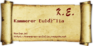 Kammerer Eulália névjegykártya